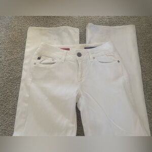 AG Adriano Goldschmied White Straight-Leg Women's Jeans 26R